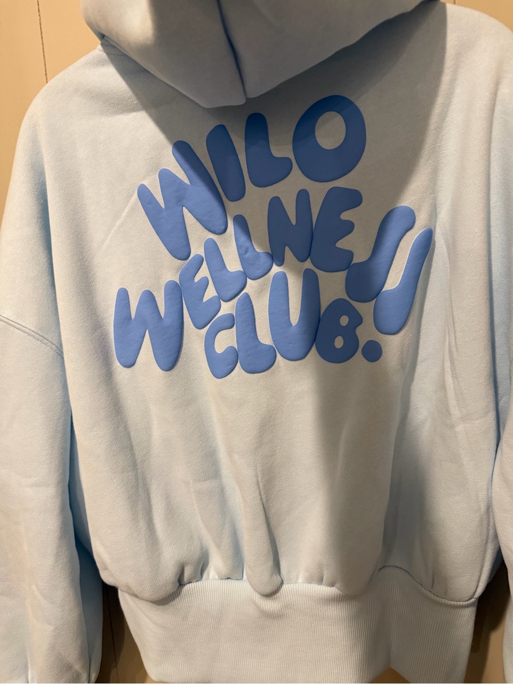 WILO Women's Light Blue Zip Hoodie - Picture 2 of 3